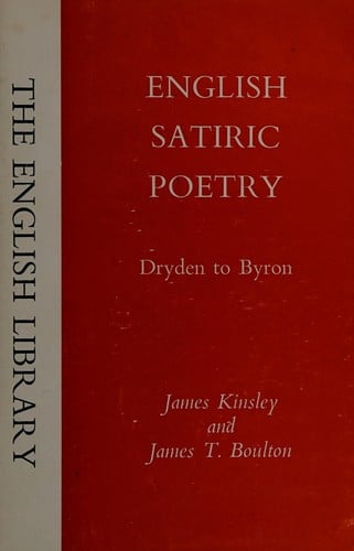 English satiric poetry, Dryden to Byron