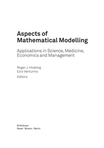 Aspects of mathematical modelling