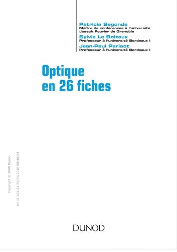 Optique en 26 fiches