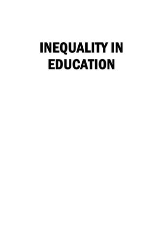 Inequality in education