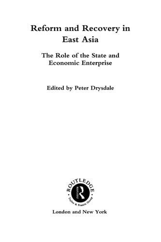 Reform and recovery in East Asia