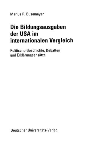 Die Bildunggsausgaben der USA im internationalen Vergleich