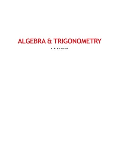 Algebra & trigonometry