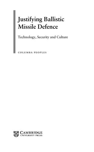 Justifying ballistic missile defence