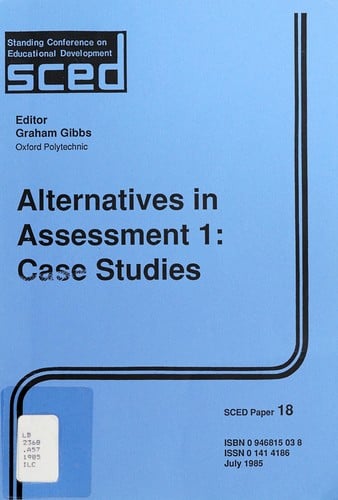 Alternatives in assessment 1