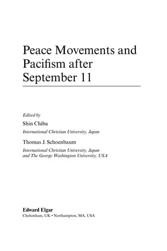 Peace movements and pacifism after September 11