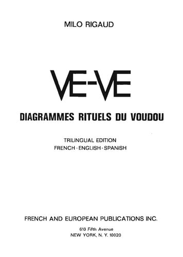 Ve-Ve Diagrammes Rituels Du Voudou