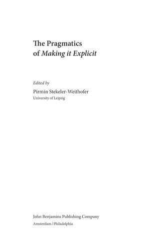 The pragmatics of making it explicit
