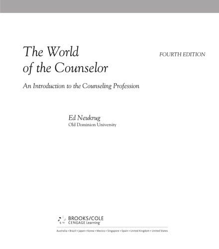 The World of the counselor