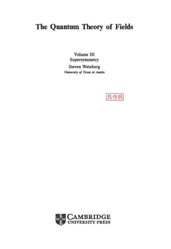 The quantum theory of fields