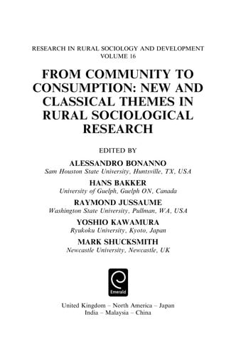 From community to consumption