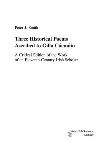 Three historical poems ascribed to Gilla Cóemáin