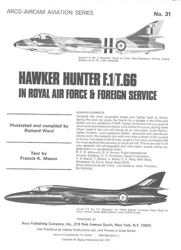 Hawker Hunter F.1/T.66 in Royal Air Force and foreign service