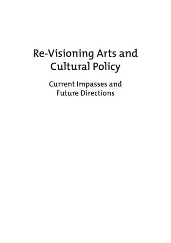 Re-visioning arts and cultural policy