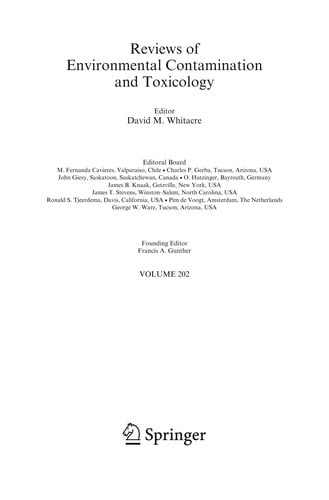 Reviews of Environmental Contamination and Toxicology