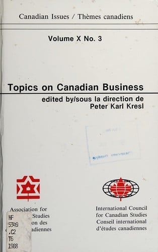 Topics on Canadian business