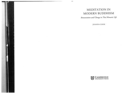 Meditation in modern Buddhism