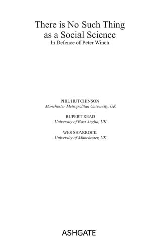 There is no such thing as a social science