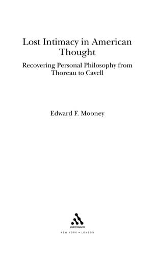 Lost intimacy in American thought