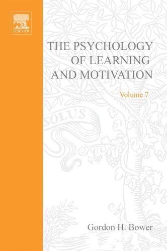 Psychology of Learning and Motivation, 7.