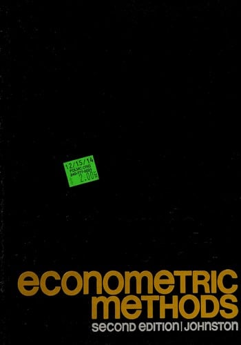 Econometric methods. --