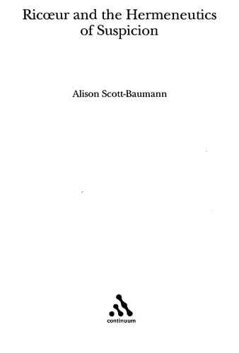 Ricœur and the hermeneutics of suspicion