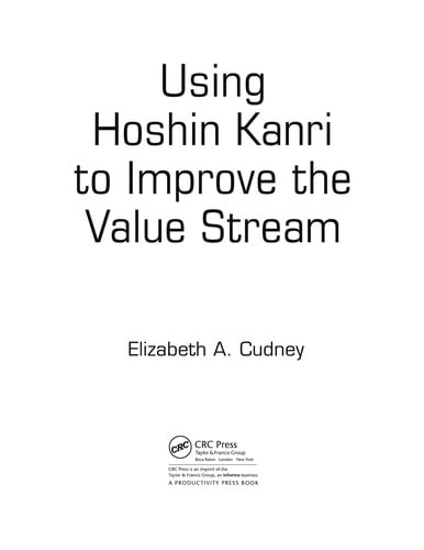 Using Hoshin Kanri to improve the value stream