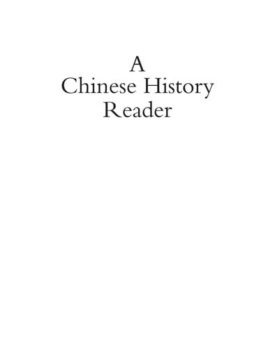 A Chinese history reader