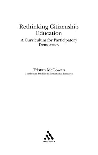 Rethinking citizenship education