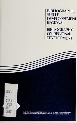 Bibliographie sur le de veloppement re gional =