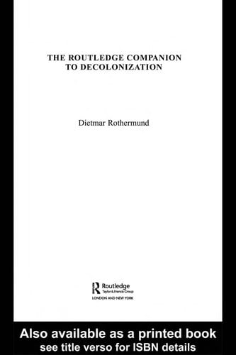 ROUTLEDGE COMPANION TO DECOLONIZATION