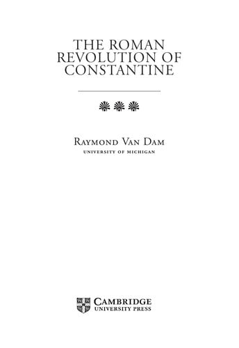 ROMAN REVOLUTION OF CONSTANTINE