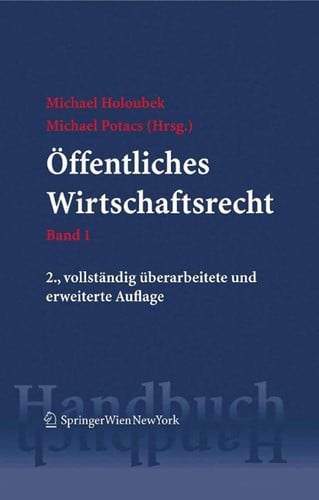 Handbuch des o ffentlichen Wirtschaftsrechts