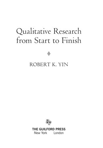 Qualitative research from start to finish
