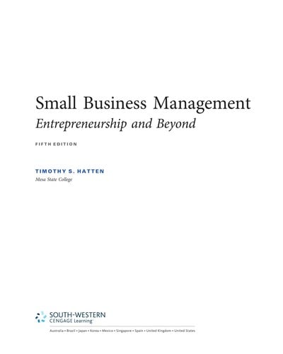 Small business management