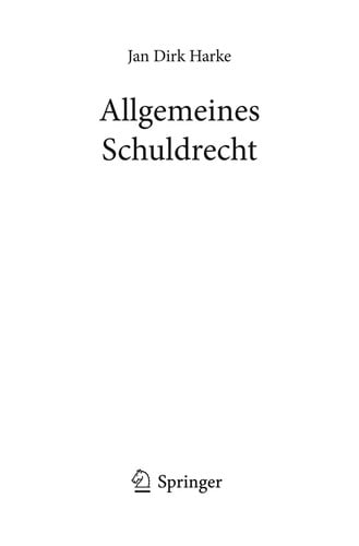Allgemeines Schuldrecht