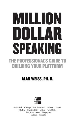 Million dollar speaking