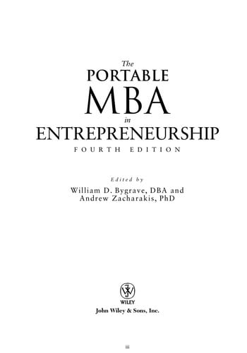 The portable MBA in entrepreneurship