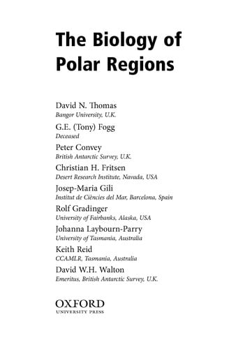 The biology of polar regions