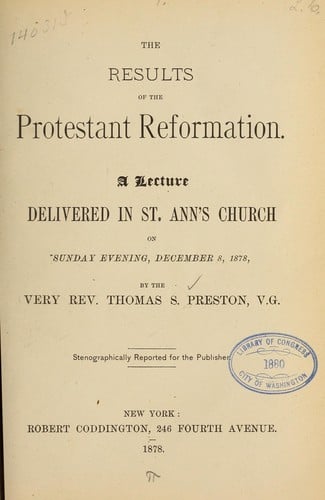 The results of the protestant reformation