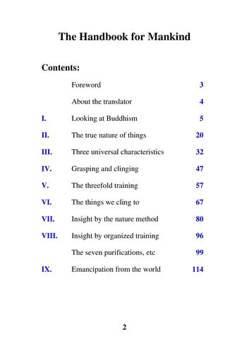 Handbook for mankind