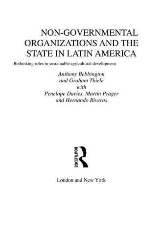 Non-governmental organizations and the state in Latin America