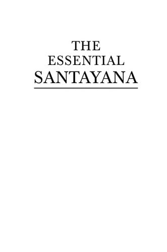 The essential Santayana