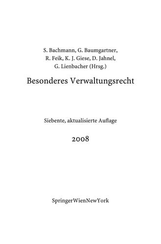 Besonderes Verwaltungsrecht