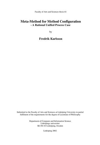 Meta - method for method configuration