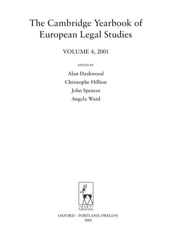The Cambridge yearbook of European legal studies