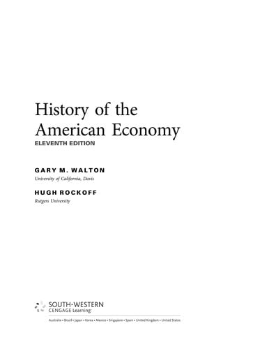 History of the American Economy