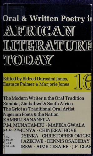 Oral and Written Poetry in African Literature Today