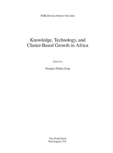 Knowledge, technology, and cluster-based growth in Africa