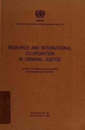 Research and International Cooperation in Criminal Justice/E 87 III N 2 (Publication)